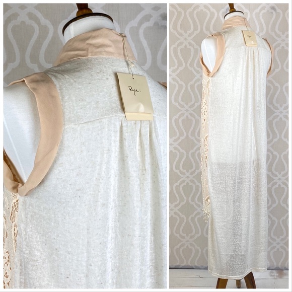 Ryu Handmade Antique Ivory Lace Cardigan Duster - Picture 3 of 9
